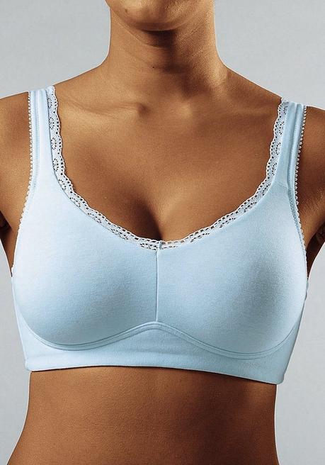 PETITE FLEUR Soft-BH - Blau+weiß Sheego