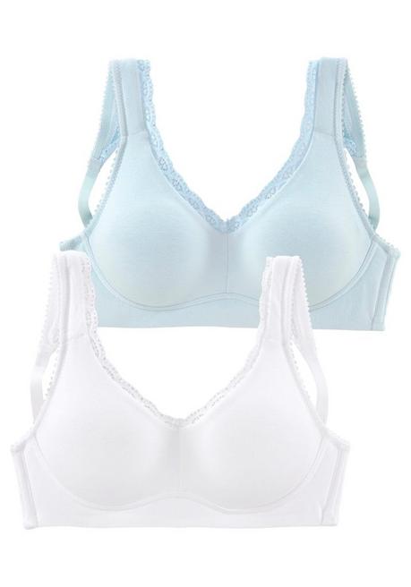 PETITE FLEUR Soft-BH - Blau+weiß Sheego