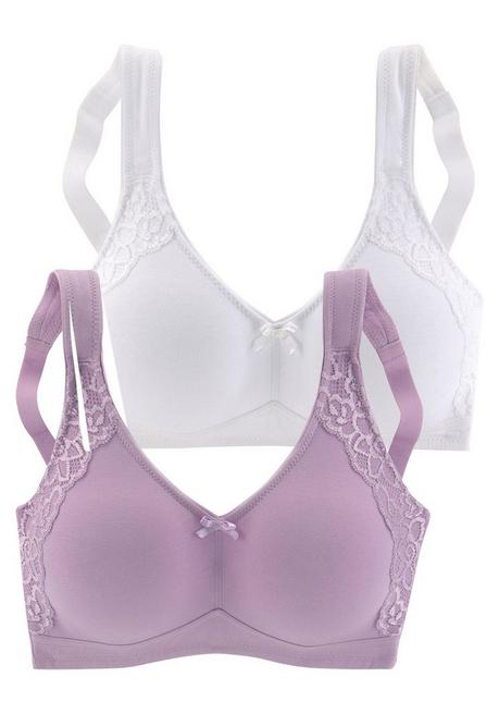 PETITE FLEUR Soft-BH - Lila+weiß Sheego