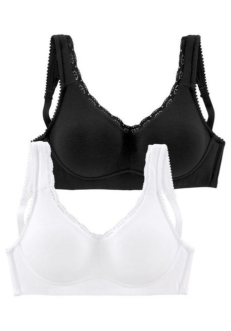 PETITE FLEUR Soft-BH - Schwarz+weiß Sheego