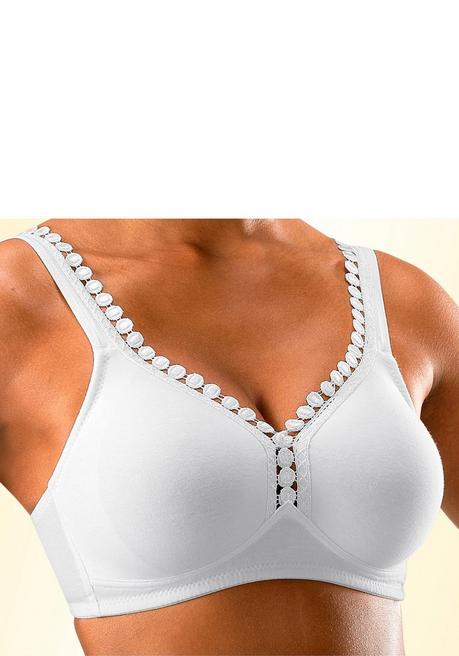 PETITE FLEUR Soft-BH - Weiß+marine Sheego