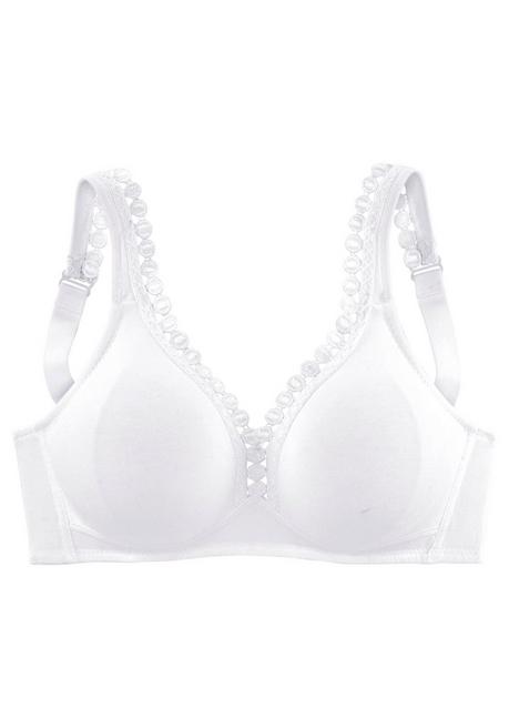 PETITE FLEUR Soft-BH - Weiß+schwarz Sheego