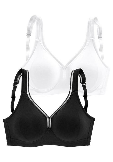 PETITE FLEUR T-Shirt-BH - Schwarz+weiß Sheego