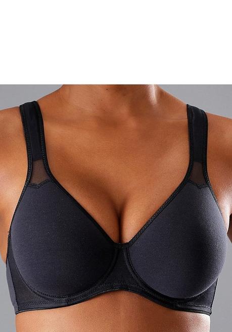 PETITE FLEUR T-Shirt-BH - Weiß+schwarz Sheego