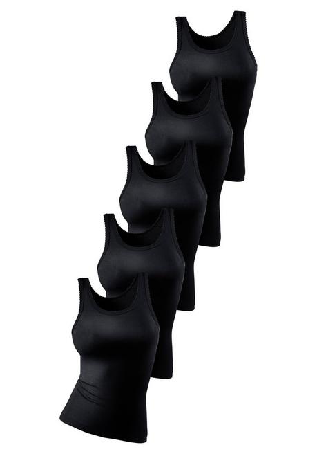 PETITE FLEUR Unterhemd - Schwarz Bedruckt Sheego