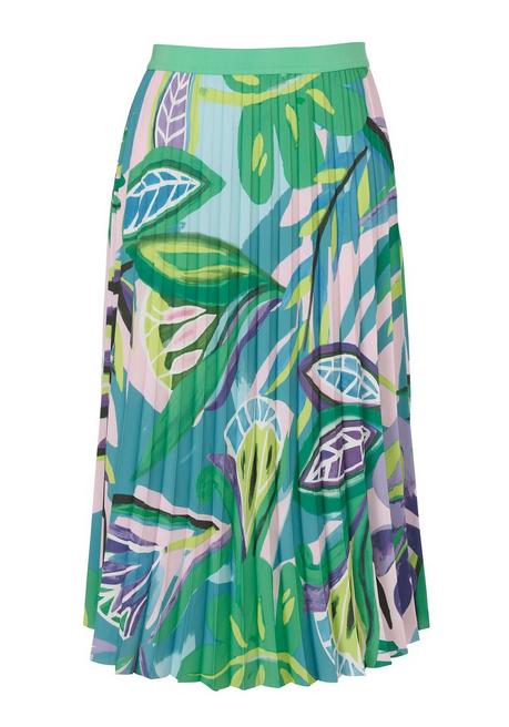 VIA APPIA DUE Plisseerock in Maxilänge, mit Blumendruck - tiefgrün gemustert sheego