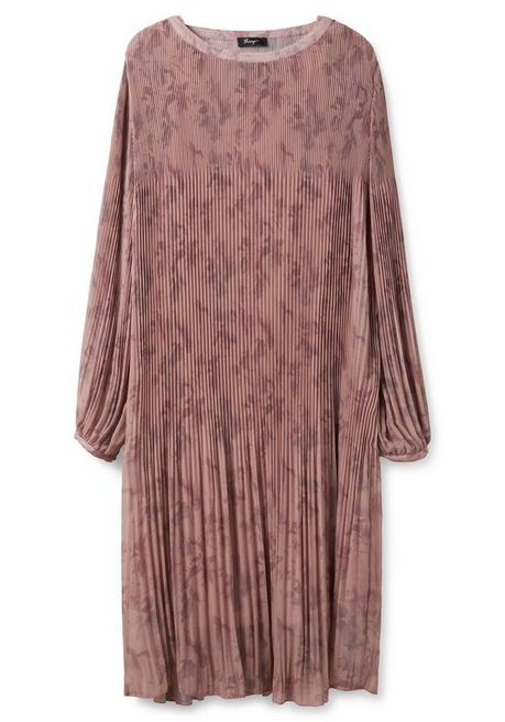 Sheego Plissiertes Chiffonkleid Mit Alloverdruck - Rosé Gemustert Sheego