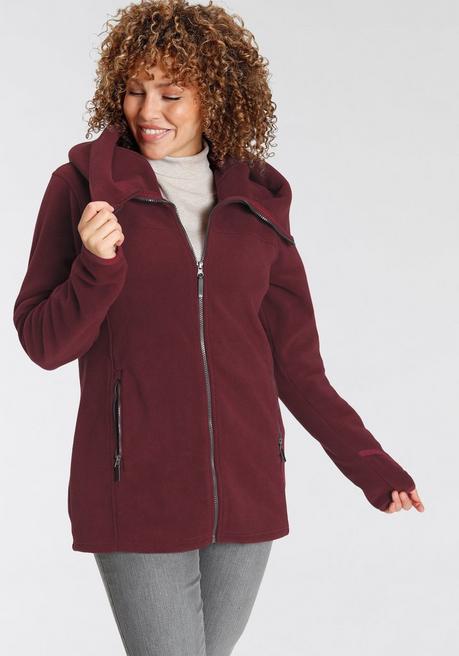 Polarino Fleecejacke - Weinrot Sheego