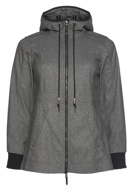 Polarino Kapuzenfleecejacke - Anthrazit Sheego
