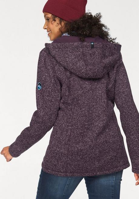 Polarino Strickfleecejacke - Aubergine Sheego