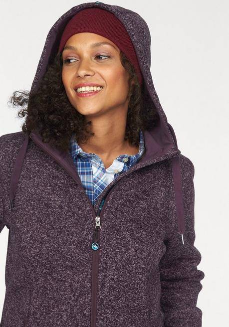 Polarino Strickfleecejacke - Aubergine Sheego