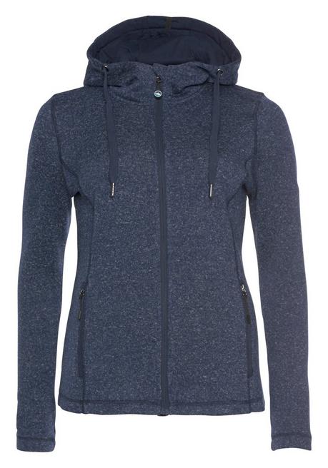 Polarino Strickfleecejacke - Marine Meliert Sheego
