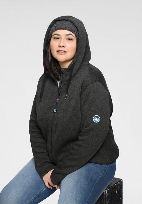 Polarino Strickfleecejacke - Schwarz Sheego