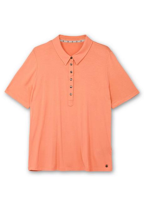 CREATION L PREMIUM Poloshirt Mit Metall-Druckknöpfen - Papaya Sheego