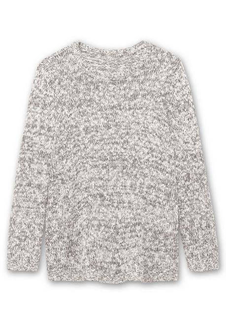 Sheego Pullover Aus Meliertem Effektgarn - Anthrazit Sheego