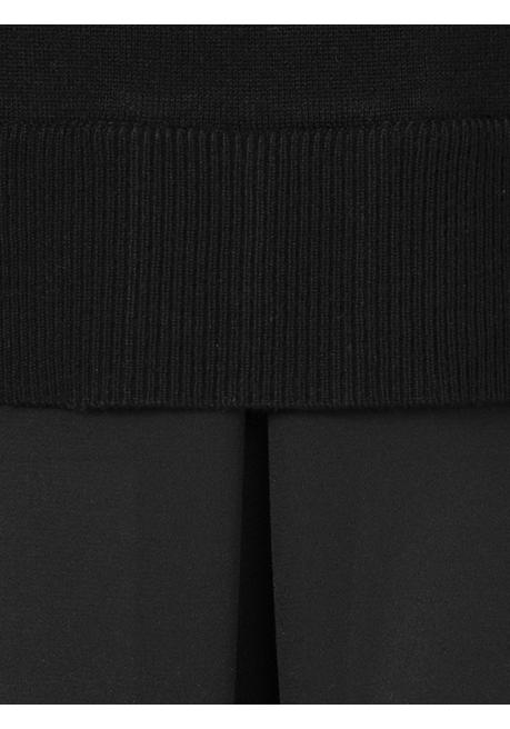 VIA APPIA DUE Pullover Im Layering-Look, Mit V-Ausschnitt - Schwarz Sheego