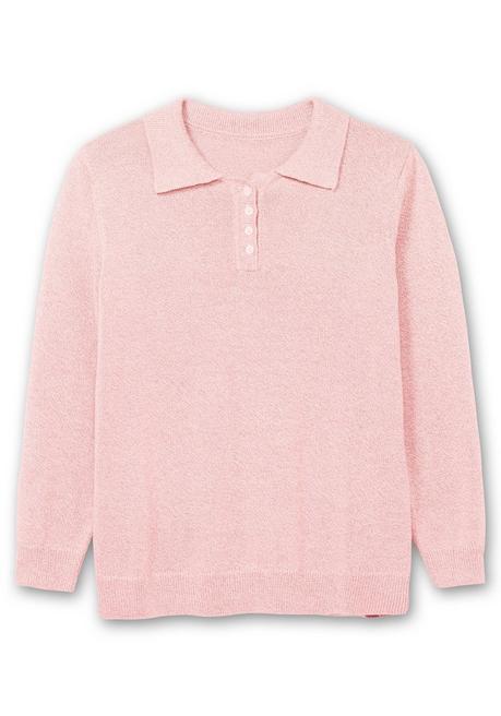 Sheego Pullover Mit Polokragen, In Melierter Optik - Rosenquartz Sheego