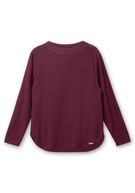 Sheego X Collection L. Pullover Mit Stehkragen Und Gerundetem Saum - Bordeaux Sheego