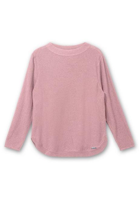 Sheego X Collection L. Pullover Mit Stehkragen Und Gerundetem Saum - Rosé Sheego