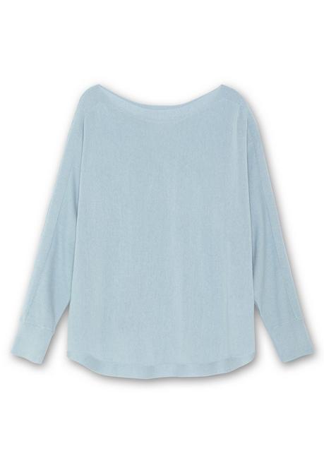 Sheego Pullover Mit U-Boot-Ausschnitt - Hellblau Sheego