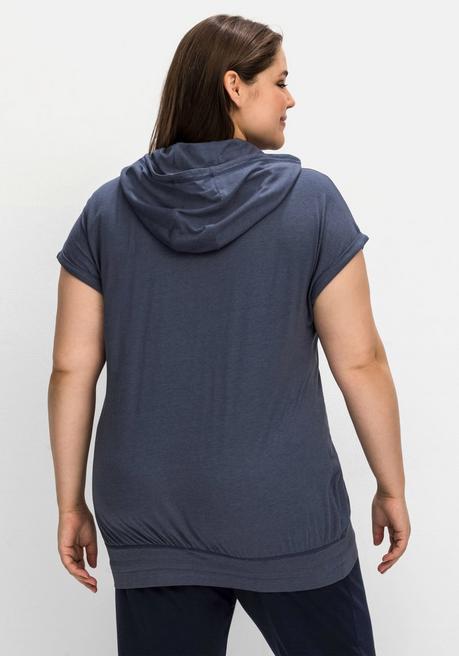 Sheego Relax-Kapuzenshirt Mit Bindeband Am Saum - Indigo Sheego