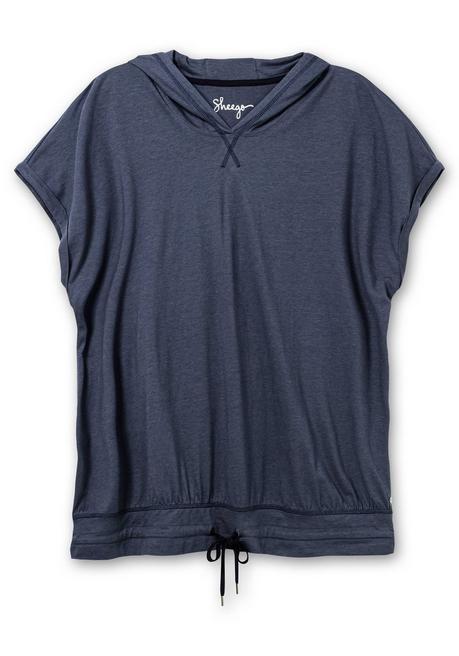 Sheego Relax-Kapuzenshirt Mit Bindeband Am Saum - Indigo Sheego