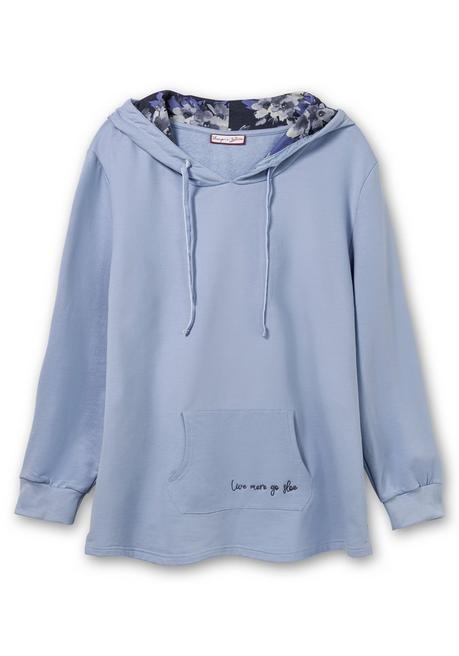 Sheego By Joe Browns Relax-Kapuzensweatshirt Mit Kängurutasche - Blau Sheego