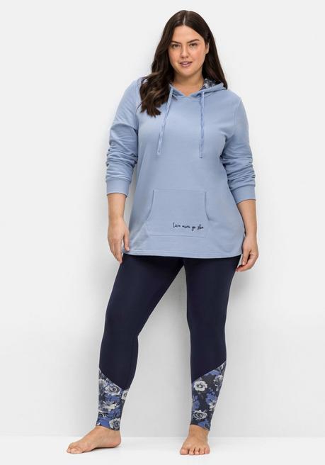 Sheego By Joe Browns Relax-Kapuzensweatshirt Mit Kängurutasche - Blau Sheego