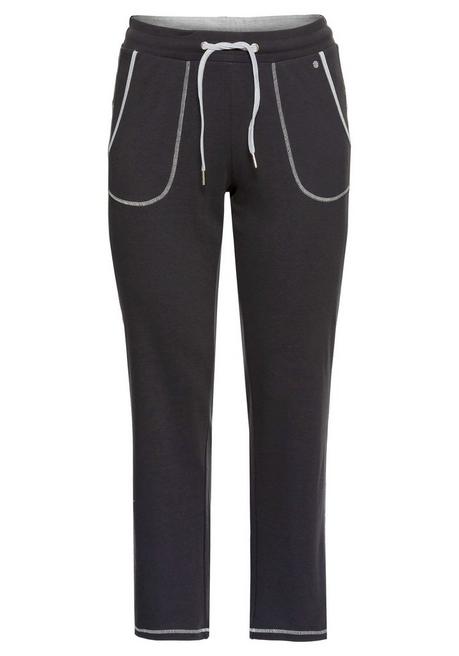 Sheego Relaxhose Mit Kontrastnähten, In Gerader Form - Anthrazit Sheego