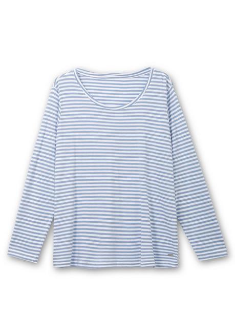 Sheego X Collection L. Ringelshirt Mit Rundhalsausschnitt - Blau Gestreift Sheego