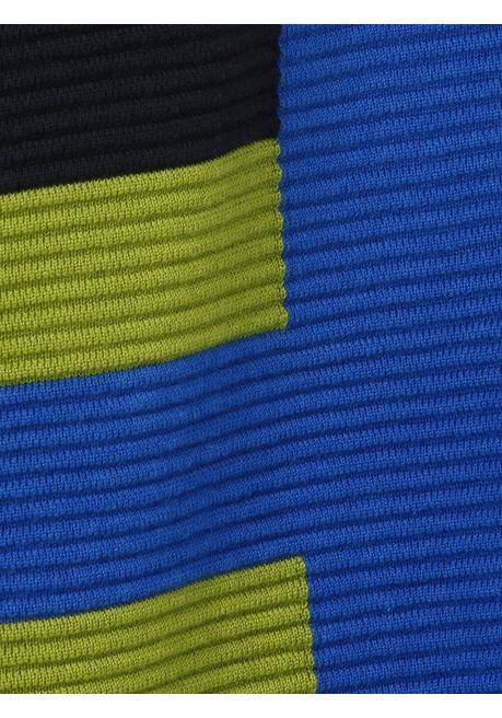 VIA APPIA DUE Rundhals-Pullover Im Colourblocking-Design - Blau Gemustert Sheego