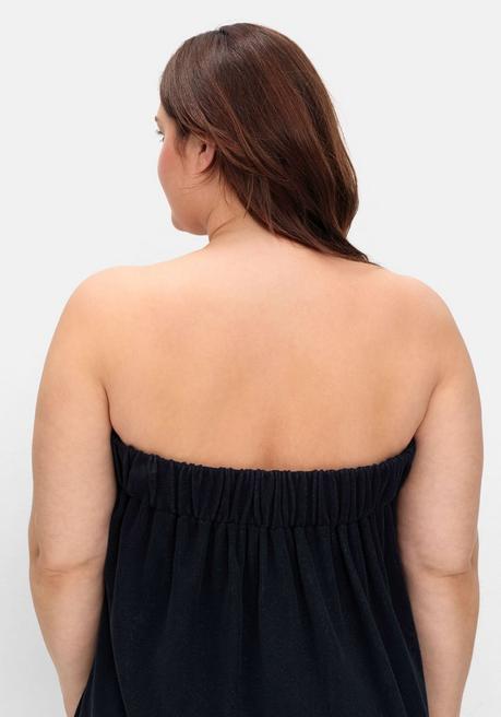 Sheego Saunatuch Mit Klettverschluss Und Tasche - Nachtblau Sheego