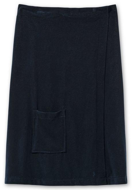 Sheego Saunatuch Mit Klettverschluss Und Tasche - Nachtblau Sheego