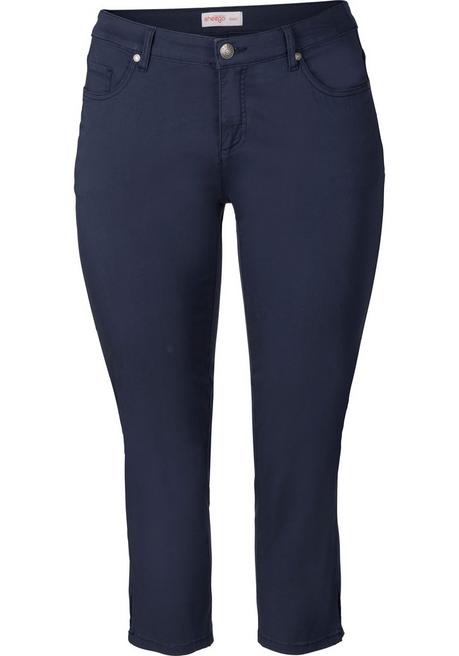 Sheego Schmale 7/8-Hose Aus Elastischem Baumwoll-Twill - Marine Sheego