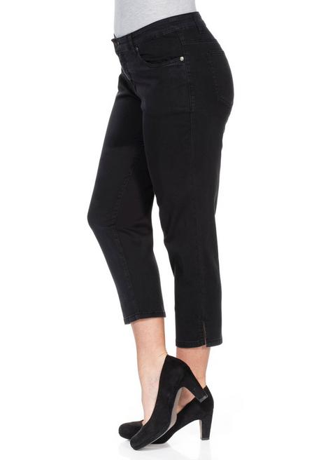 Sheego Schmale 7/8-Hose Aus Elastischem Baumwoll-Twill - Schwarz Sheego