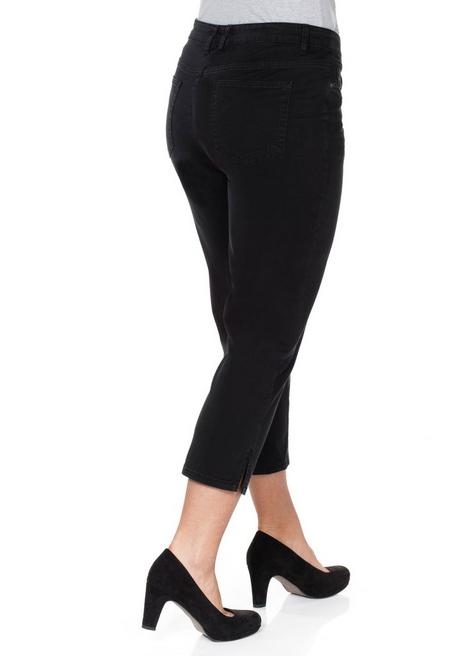 Sheego Schmale 7/8-Hose Aus Elastischem Baumwoll-Twill - Schwarz Sheego