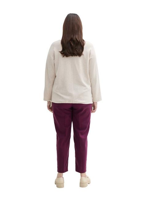 TOM TAILOR Plus Schmale 7/8-Hose Mit Bügelfalte Und Stretchbund - Beere Sheego