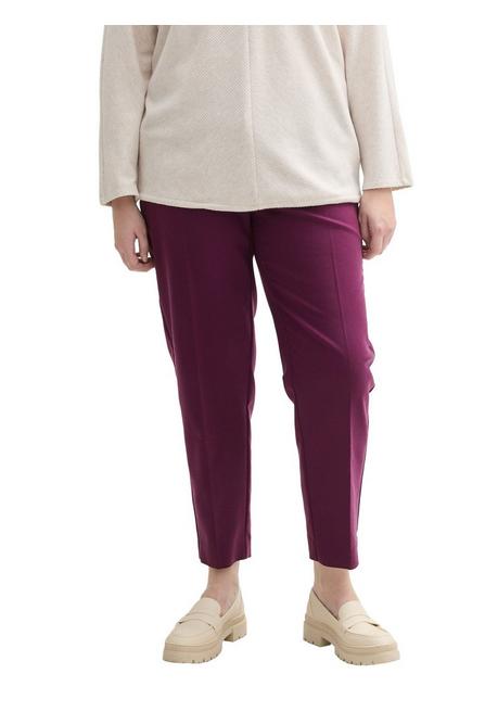 TOM TAILOR Plus Schmale 7/8-Hose Mit Bügelfalte Und Stretchbund - Beere Sheego