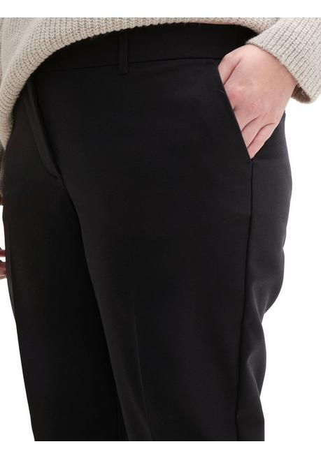 TOM TAILOR Plus Schmale 7/8-Hose Mit Bügelfalte Und Stretchbund - Schwarz Sheego