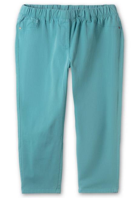 Sheego Schmale 7/8-Hose Mit Gummibund, Aus Twill - Aqua Sheego
