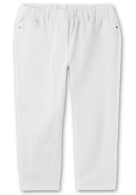 Sheego Schmale 7/8-Hose Mit Gummibund, Aus Twill - Weiß Sheego