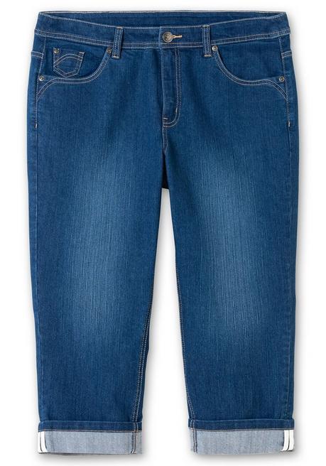 Sheego Schmale 7/8-Jeans Mit Kontrasttape Innen Am Saum - Blue Denim Sheego