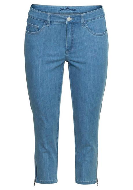 Sheego By Joe Browns Schmale 7/8-Jeans Mit Zipper Am Saum - Light Blue Denim Sheego