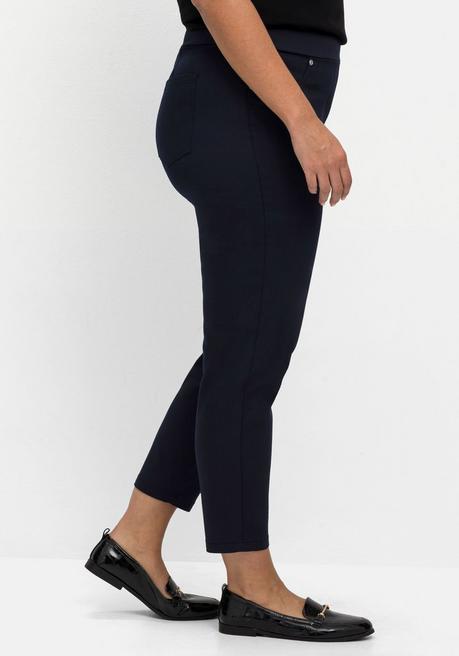Sheego Schmale 7/8-Stretchhose Mit Elastischem Bund - Nachtblau Sheego