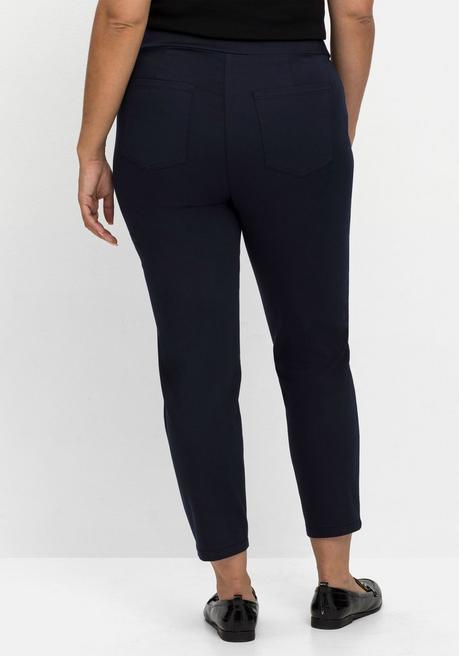 Sheego Schmale 7/8-Stretchhose Mit Elastischem Bund - Nachtblau Sheego