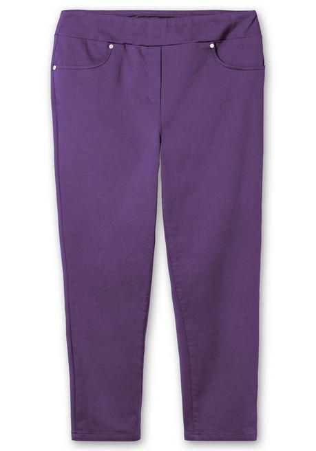 Sheego Schmale 7/8-Stretchhose Mit Elastischem Bund - Pflaume Sheego