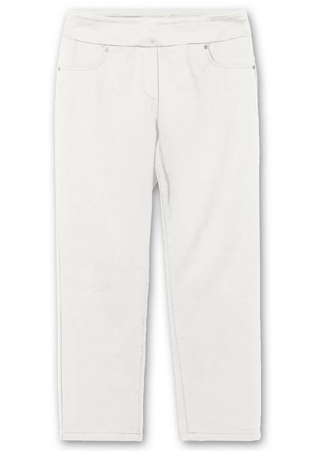Sheego Schmale 7/8-Stretchhose Mit Elastischem Bund - Weiß Sheego