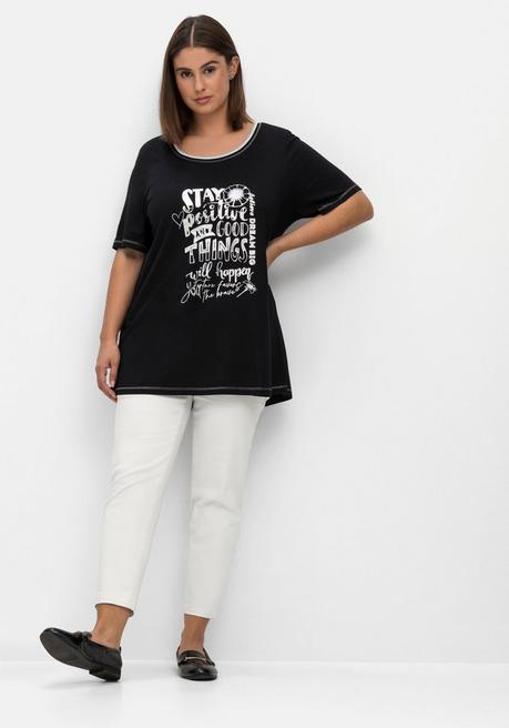 Sheego Schmale 7/8-Stretchhose Mit Elastischem Bund - Weiß Sheego