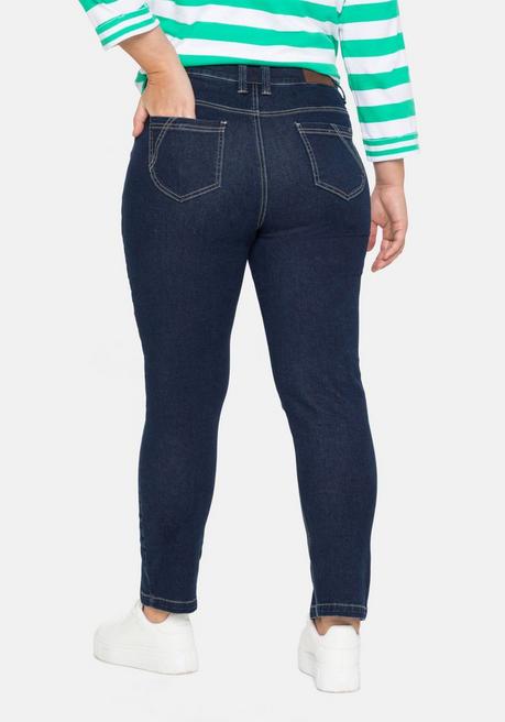 Sheego Schmale Ankle-Jeans Mit Teilungsnaht Vorn - Blue Black Denim Sheego