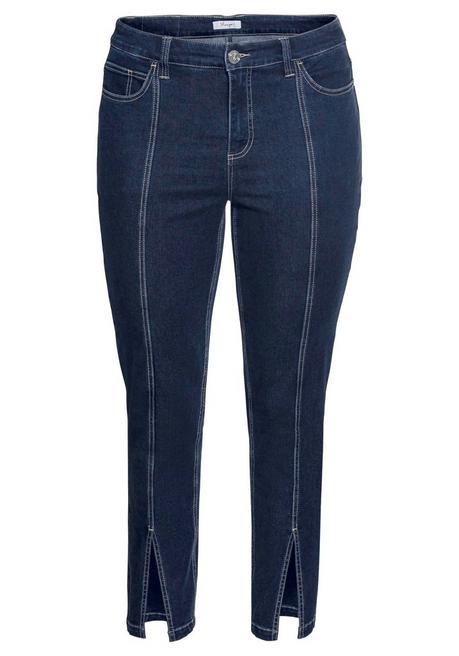 Sheego Schmale Ankle-Jeans Mit Teilungsnaht Vorn - Blue Black Denim Sheego